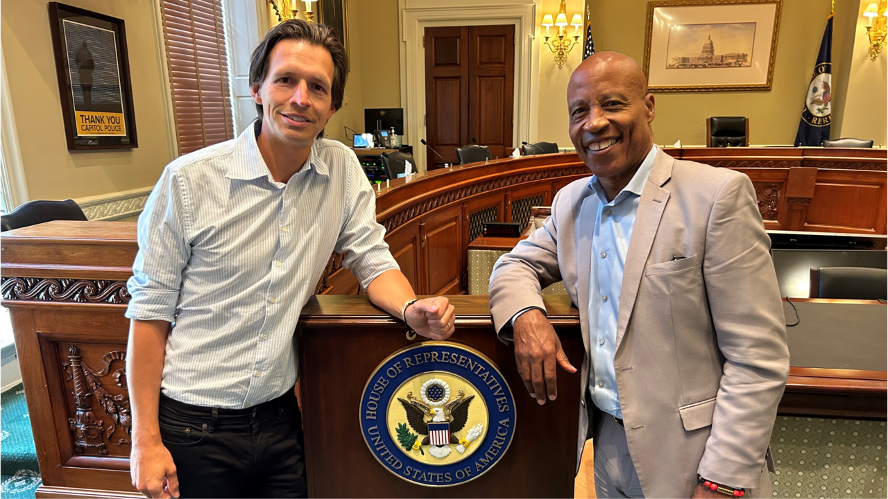 Producer Fredrik Wikström Nicastro and actor Peter Lawson Jones