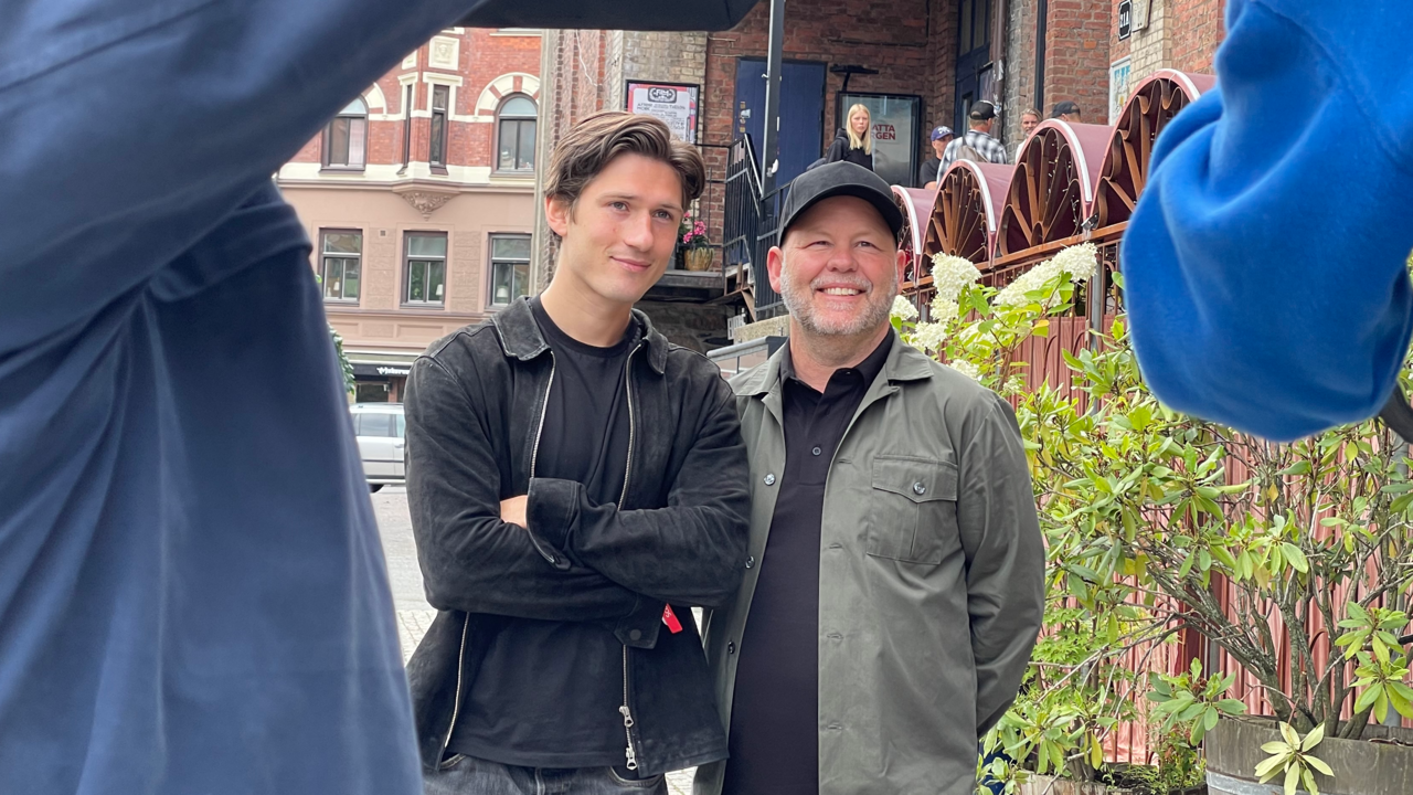Lead actor Isac Calmroth and director Erik Leijonborg